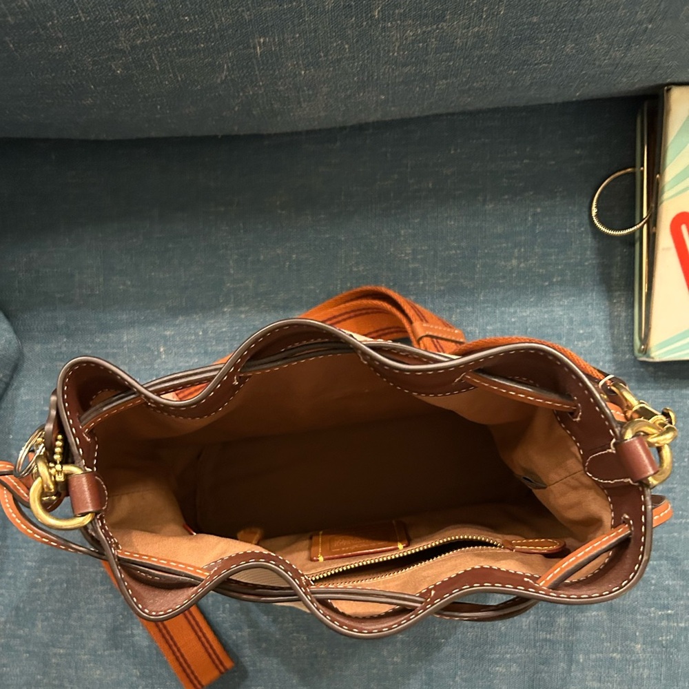 Coach Tan and Brown Canvas Bag - Picture 5 of 7